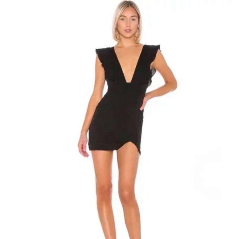 Superdown Harlow Black Mini Dress - size Medium